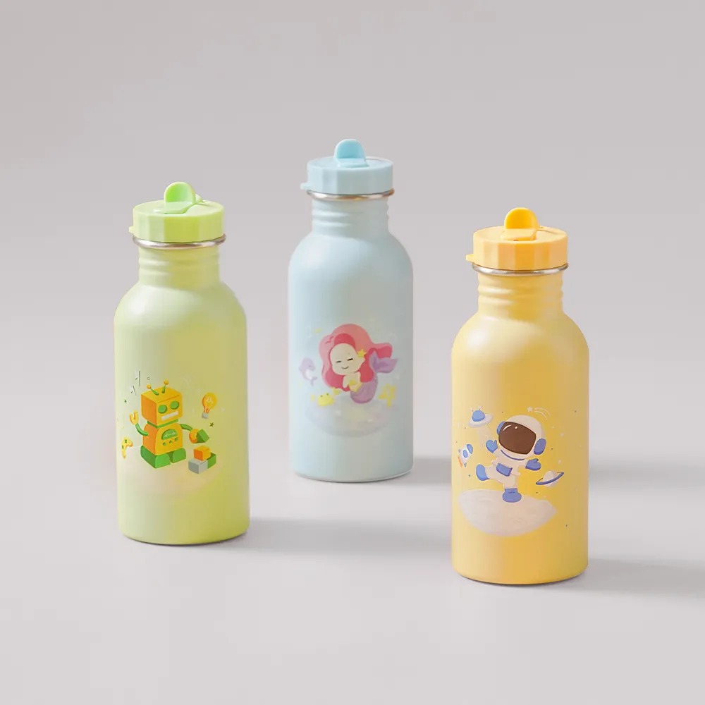 【KOM】★ 夢想系列｜兒童隨身瓶500ml(附背袋)